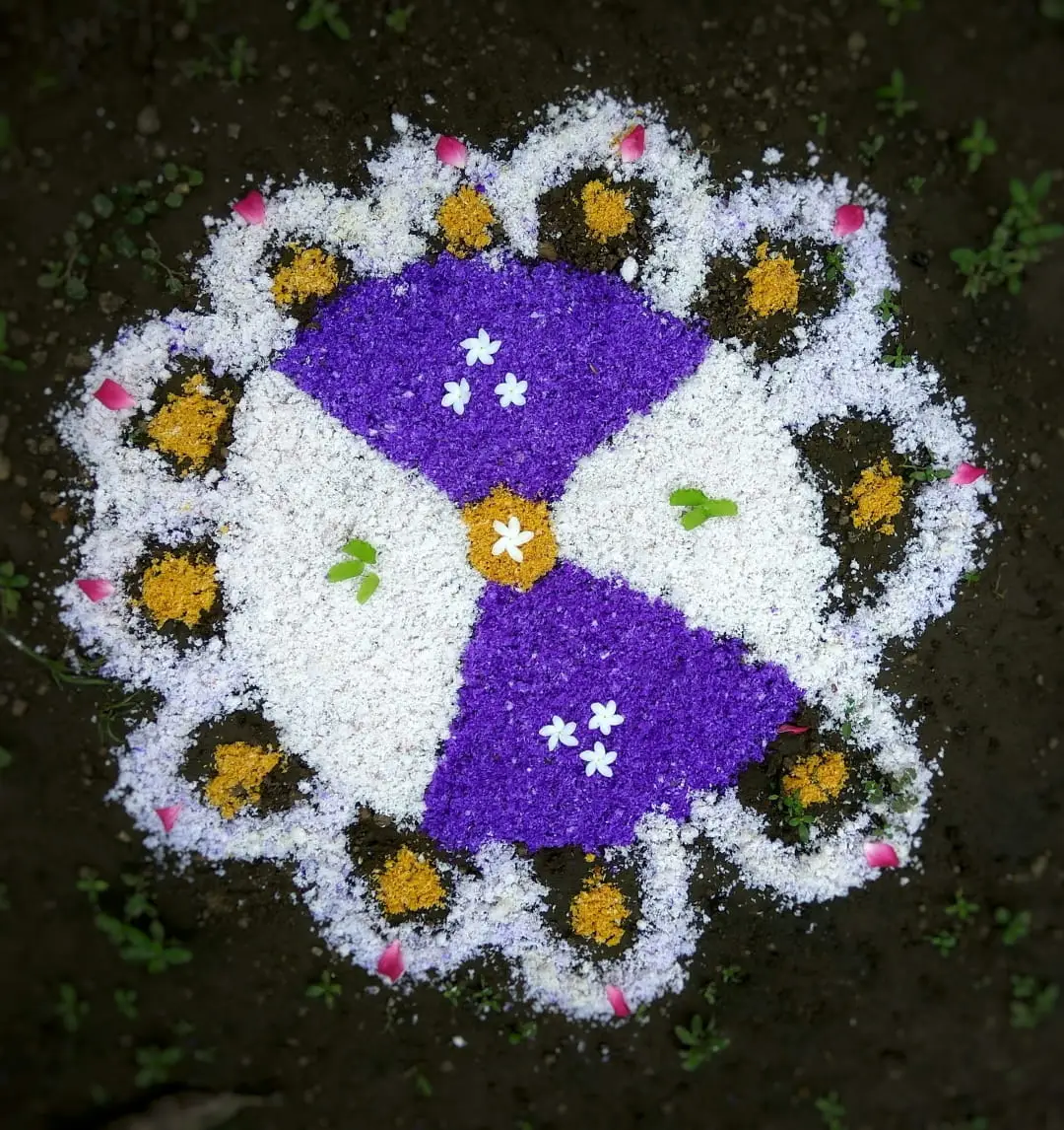 Pookkalam, Floral rangoli, Onam art