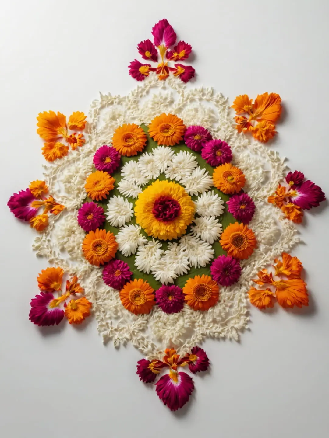 Kerala traditional festival onam pookalam